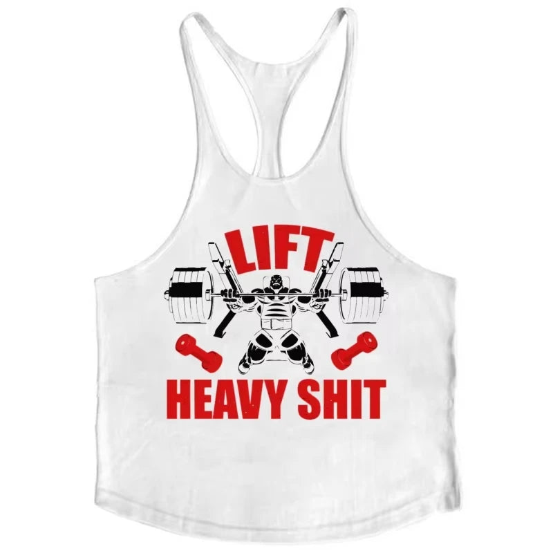Fitness Muscle Vest for Men, Pure Cotton Slim Fit Sleeveless Soft, Gym Bodybuilding Tank Top Shirt for Training