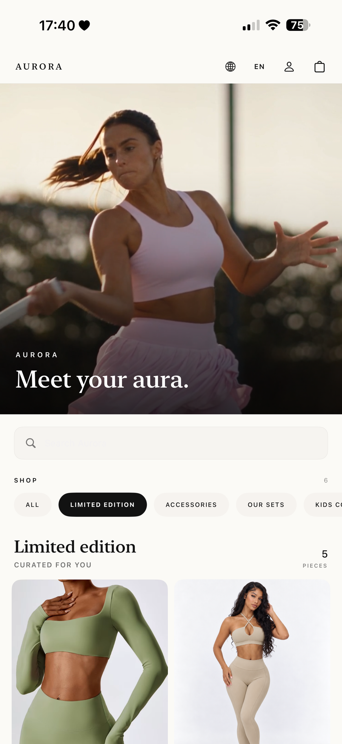 Aurora app screenshot 1