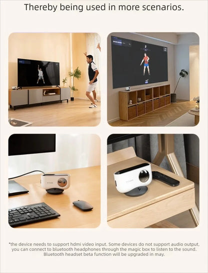 Fitness Magic Box AI, Intelligent Somatosensory Exercise, TV Projection, Console Game Dance Machine Home Fitness Equipment