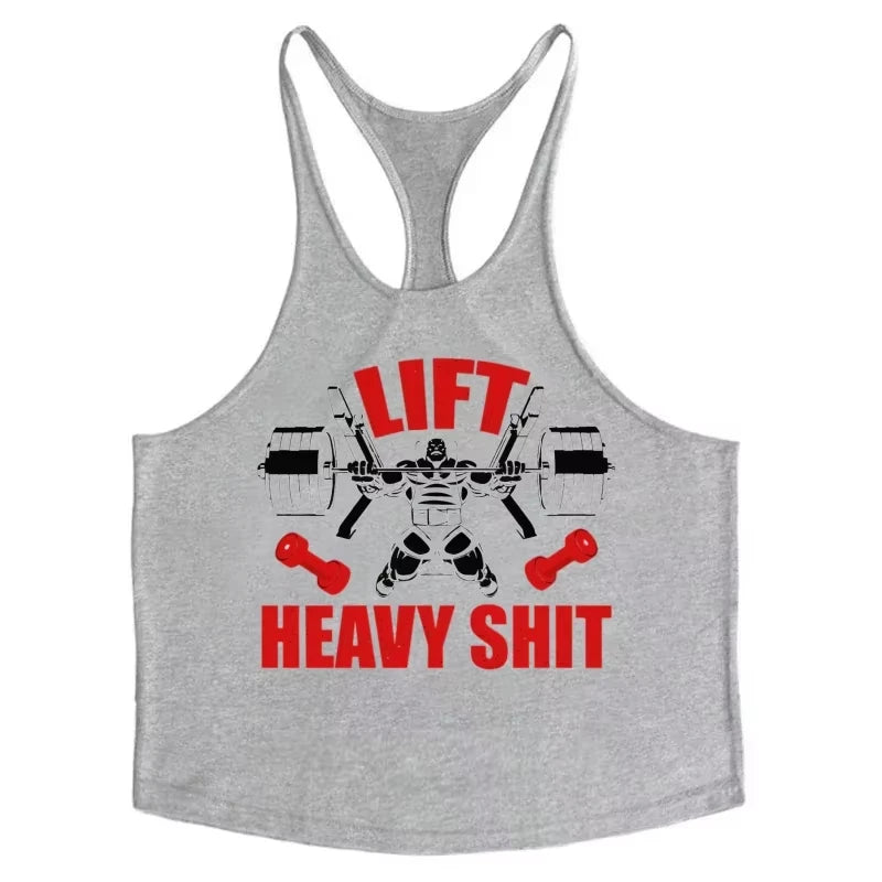Fitness Muscle Vest for Men, Pure Cotton Slim Fit Sleeveless Soft, Gym Bodybuilding Tank Top Shirt for Training