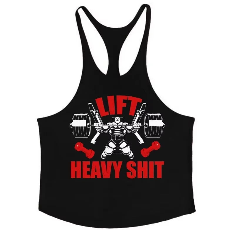 Fitness Muscle Vest for Men, Pure Cotton Slim Fit Sleeveless Soft, Gym Bodybuilding Tank Top Shirt for Training