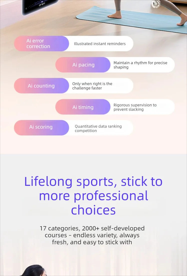 Fitness Magic Box AI, Intelligent Somatosensory Exercise, TV Projection, Console Game Dance Machine Home Fitness Equipment