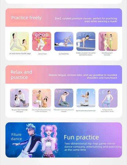 Fitness Magic Box AI, Intelligent Somatosensory Exercise, TV Projection, Console Game Dance Machine Home Fitness Equipment
