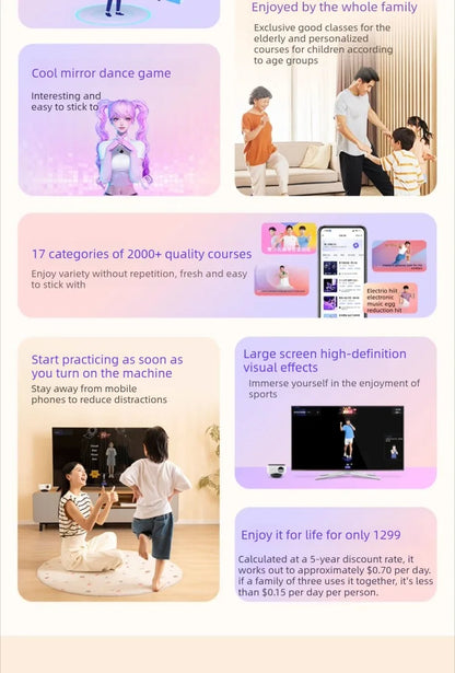 Fitness Magic Box AI, Intelligent Somatosensory Exercise, TV Projection, Console Game Dance Machine Home Fitness Equipment